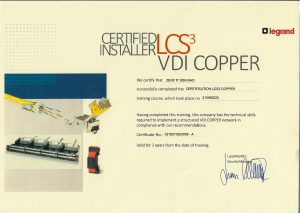 LEGRAND LCS COPPER INSTALLER CERT - ZENY