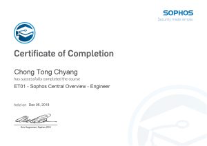 Sophos CentralEngineer- Chong