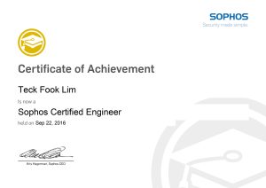 Sophos Certified Engineer- Fook