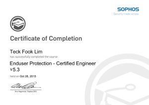 Sophos Enduser Engineer V5.3- Fook